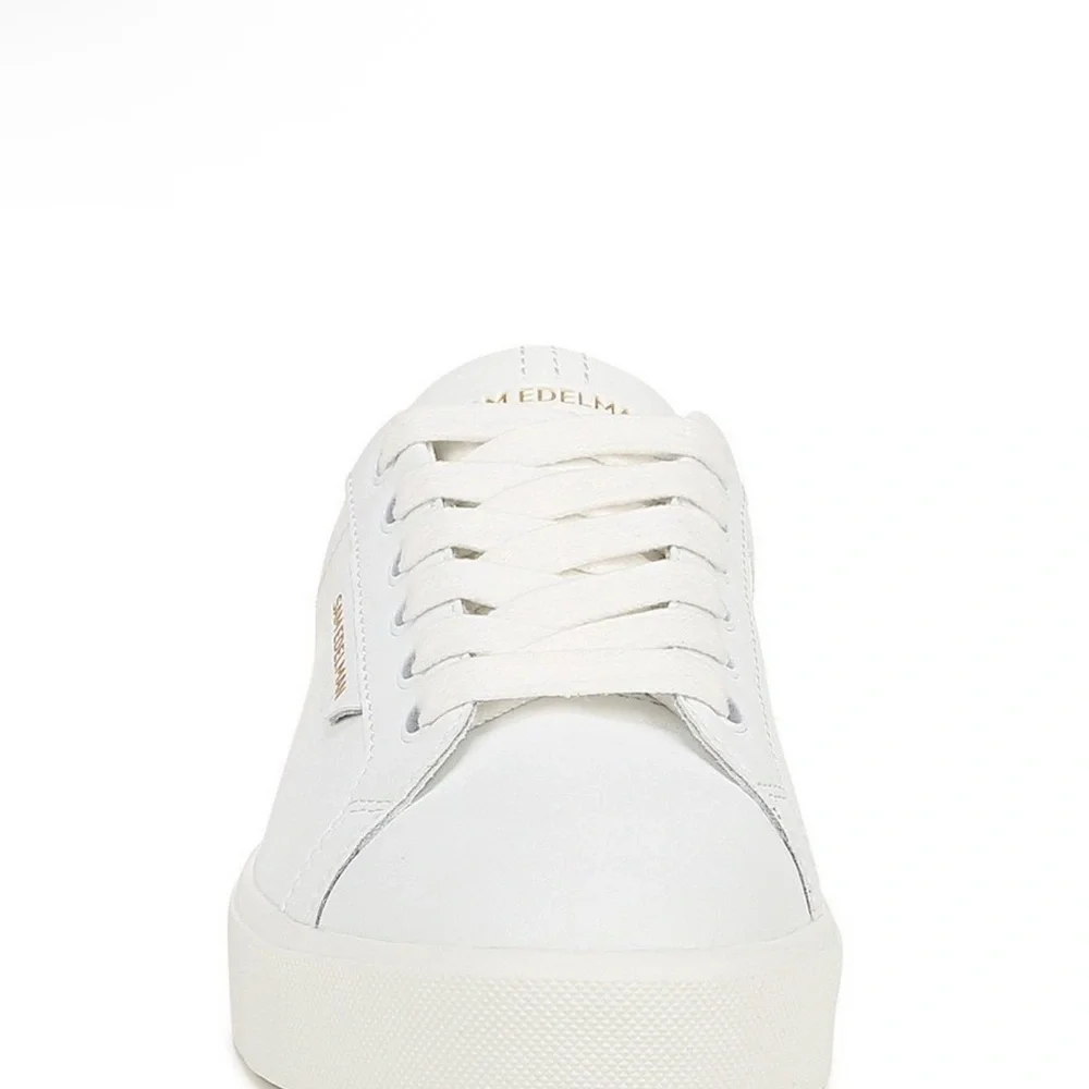 New, No Box: Sam Edelman White Leather Sneakers Ethyl Low Top Women’s Size 9 - Picture 4 of 10